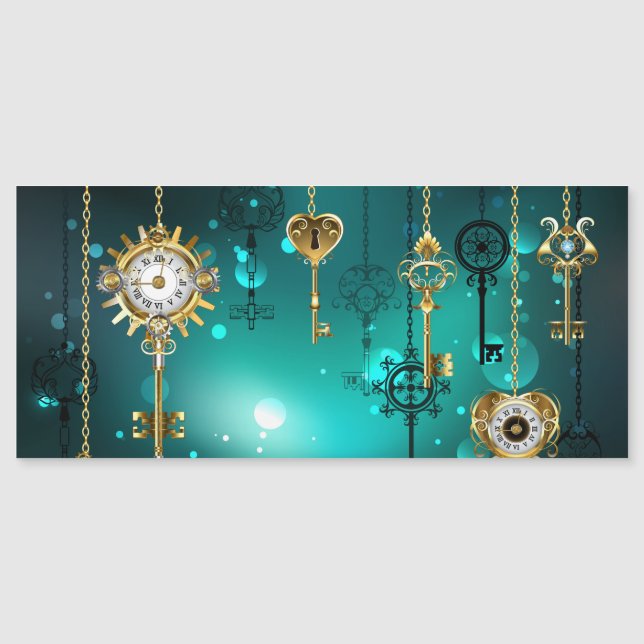 Chaves de Esqueleto Anticas em Fundo Verde (Frente)