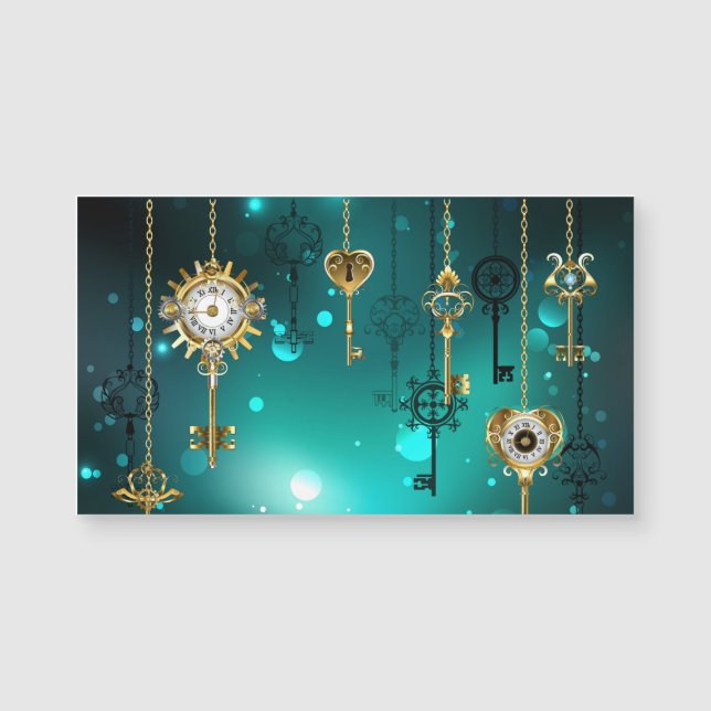 Chaves de Esqueleto Anticas em Fundo Verde (Frente)