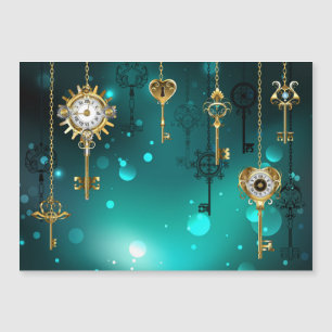 Chaves de Esqueleto Anticas em Fundo Verde