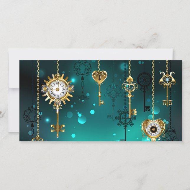 Chaves de Esqueleto Anticas em Fundo Verde (Frente)