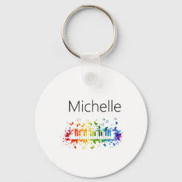 Chaves de piano chaveiro para crianças, pianistas