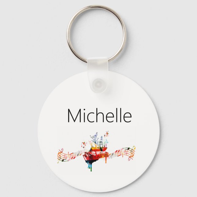 Chaves de piano chaveiro para crianças, pianistas  (Frente)