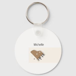 Chaves de piano chaveiro para crianças, pianistas 