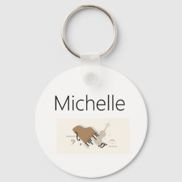 Chaves de piano chaveiro para crianças, pianistas