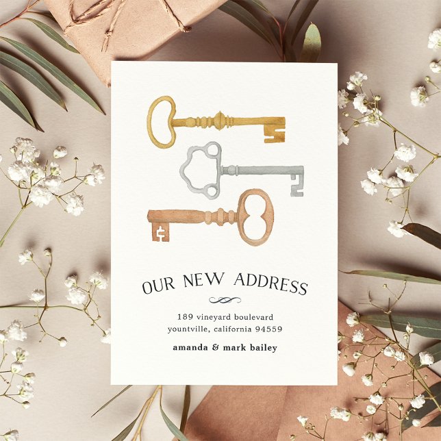 Chaves de Vintage | Anúncio de mudança (Criador carregado)