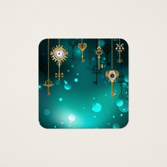 Chaves esqueleto antigas em fundo verde (Frente)