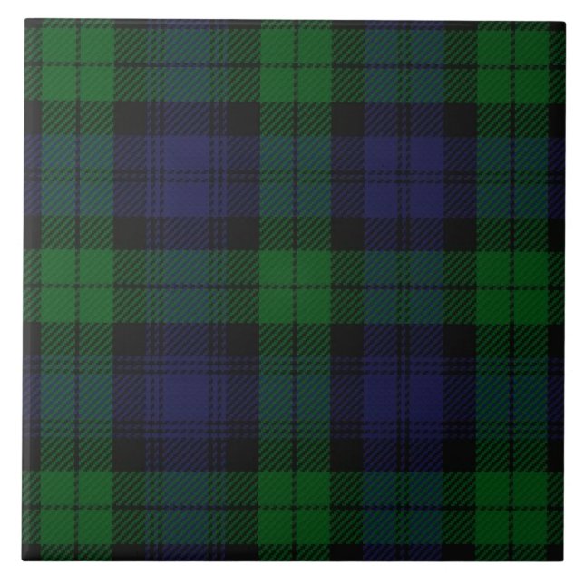 Checagem de Tartan em Sunderland Verde Azul (Frente)