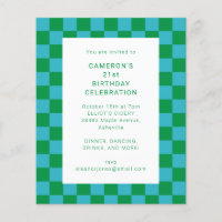 Checker de Orçamento Convite aniversário de 21 ano