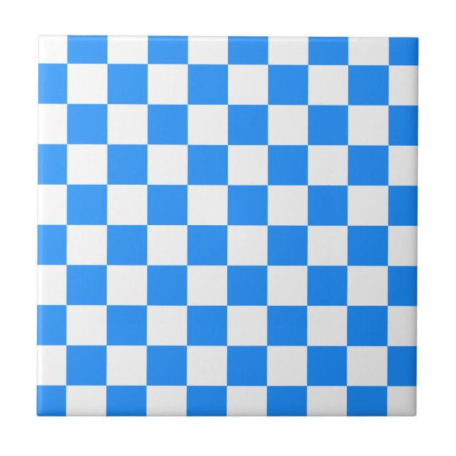 Checkered - branco e azul (Frente)