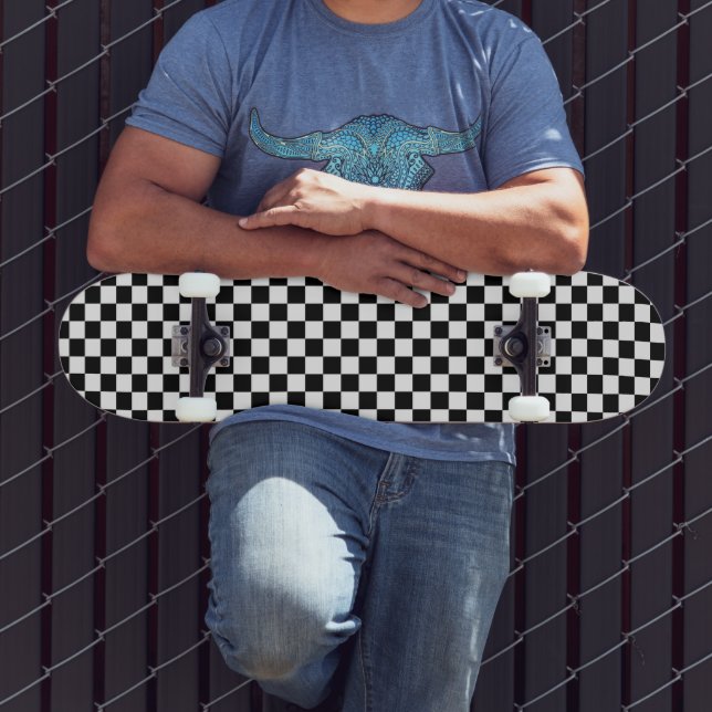 Checkered Print Skateboard (Ao ar livre 3)