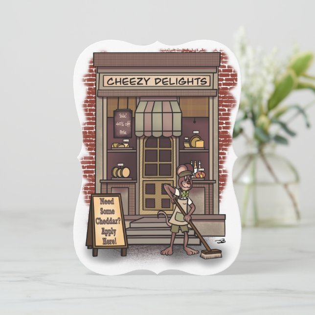 Cheddar Flat Card (Em pé/Frente)