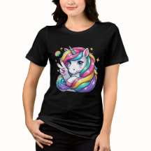 Cheerful & Confident Rainbow Unicorn Peace Sign