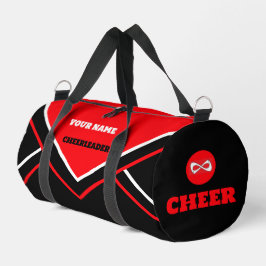 cheerleader bag, personalize red, white & black