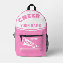 Cheerleader de animação da mochila rosa personaliz
