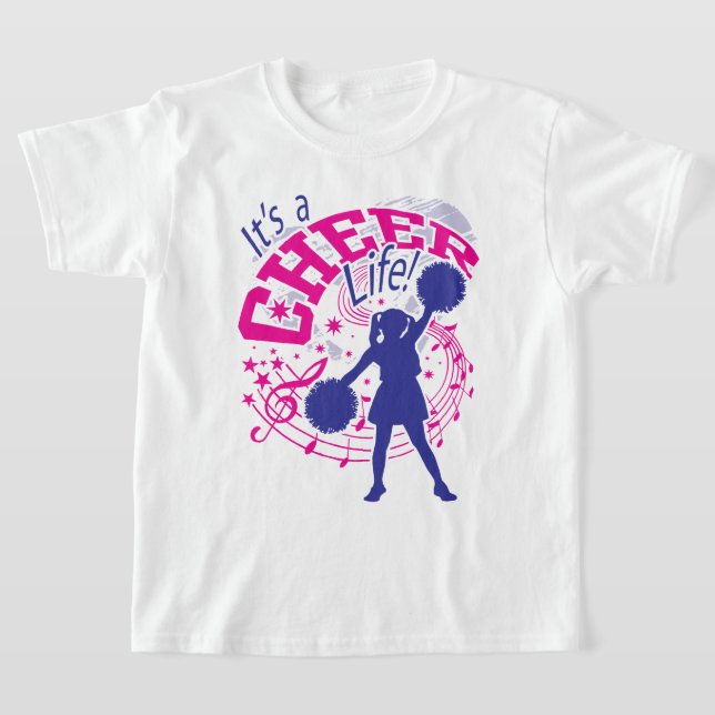 Cheerleaderes, é uma vida alegre, camiseta animada (Postura )