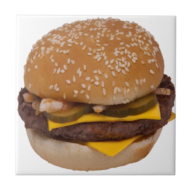 Cheeseburger Em Arma De Semente De Sésamo (Frente)
