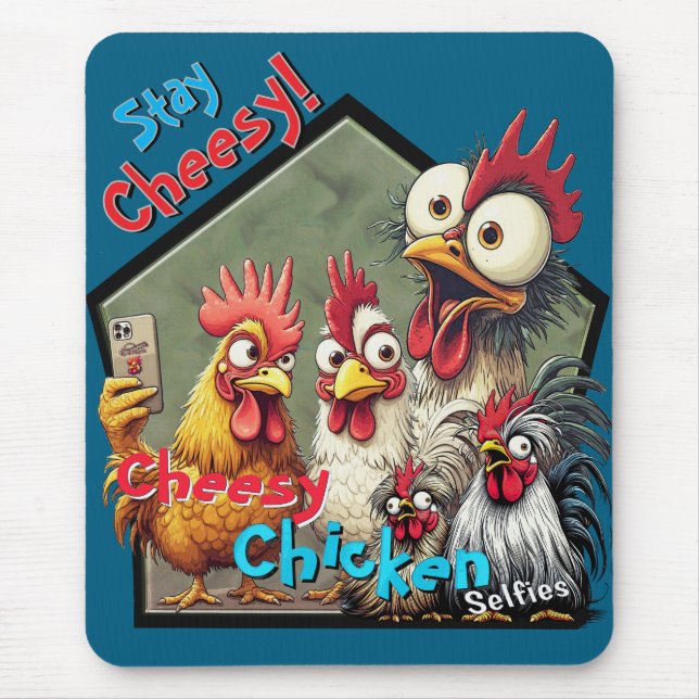 Cheesy Chickens Meetup Mouse Pad  (Frente)
