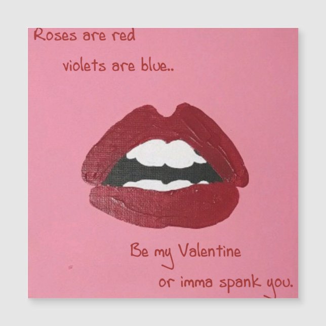 Cheesy Lines for Valentine's magnet (Frente)