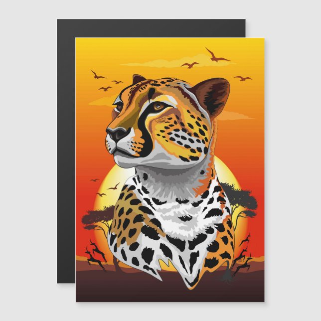 Cheetah African Feline Wild Animal (Frente/Verso)