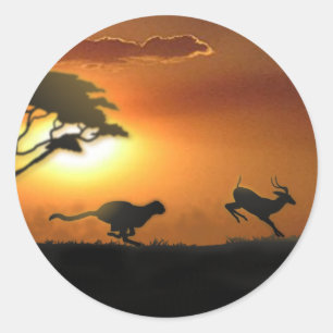Cheetah e adesivos Gazelle