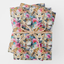 Cheetah Floral Boho Watercolor