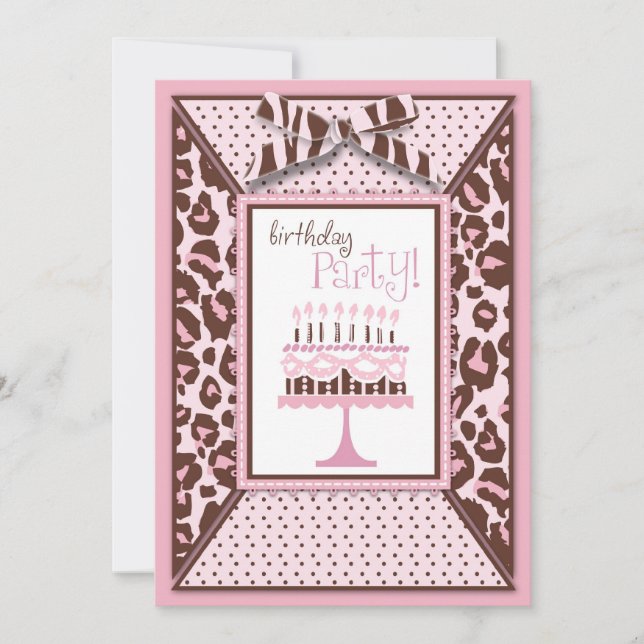 Cheetah Impressão e Birthday Cake (Frente)