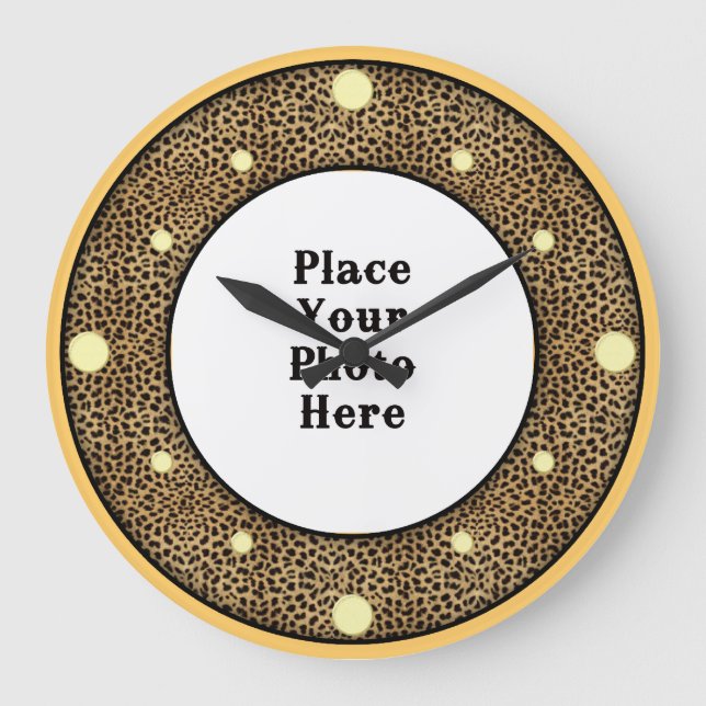 Cheetah, Seu Relógio De Parede Fotográfica (Frente)