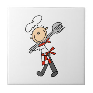Chef Com Pinças De Salada