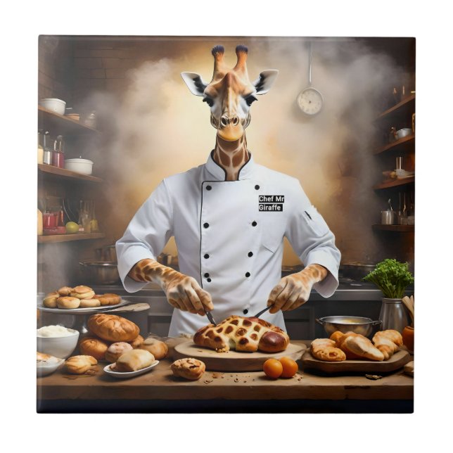"Chef de Confeitaria Girafa: Alcançando Novos Pata (Frente)