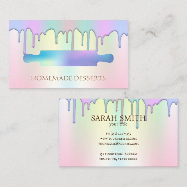 Chef de cozinha de logotipo, Cartão de visita boni (Frente/Verso)