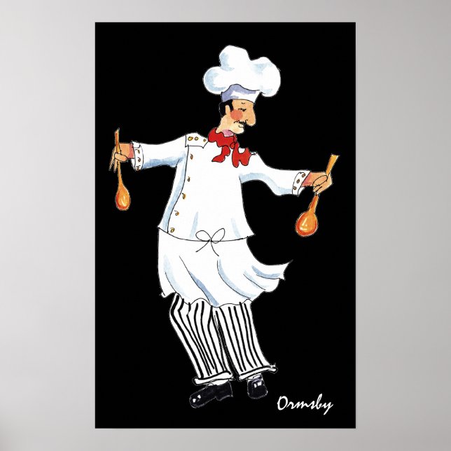Chef de Salada impressão/ poster (Frente)