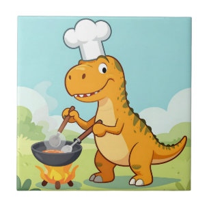 Chef Dinossauro Cozinhando Divertido