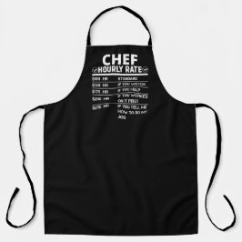 Chef Engraçado Taxa Horária Black Apron