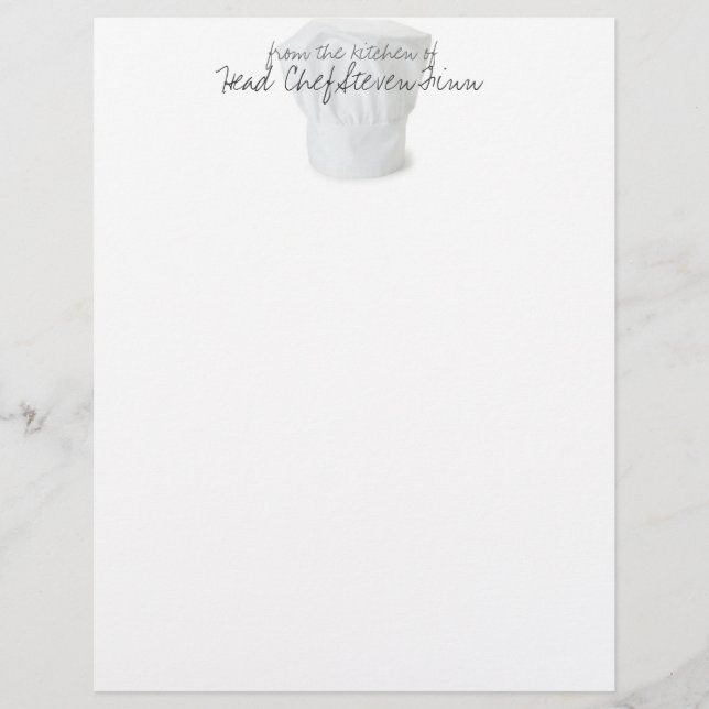 Chef Hat Letterhead (Frente)