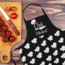 Chef Personalizado com o Nome Black & White Chef H