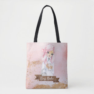 Chefe Babe Planner para Chefe Meninas Tote Bags