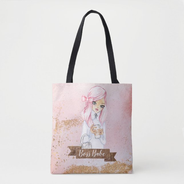 Chefe Babe Planner para Chefe Meninas Tote Bags (Frente)