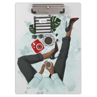 Chefe com prancheta do estilo