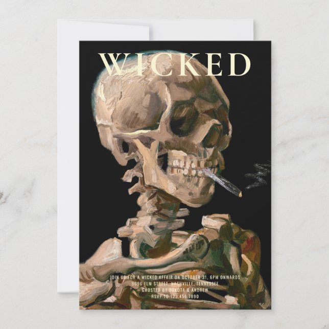 Chefe de um Convite para o Dia das Bruxas de Belas (Frente)