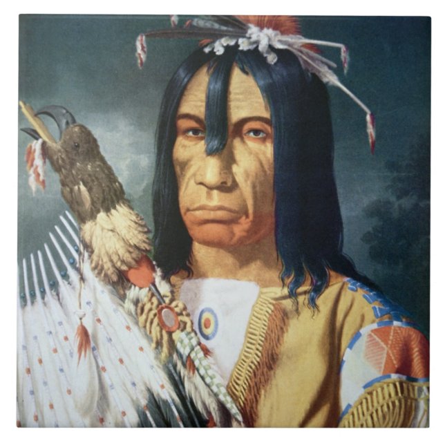 Chefe do nativo americano das pessoas do Cree de (Frente)