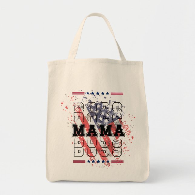 Chefe Mama Bolsa Patriótico | Forte Bolsa de canva (Frente)