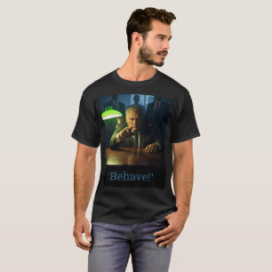 Chefe se comporte com camiseta preta