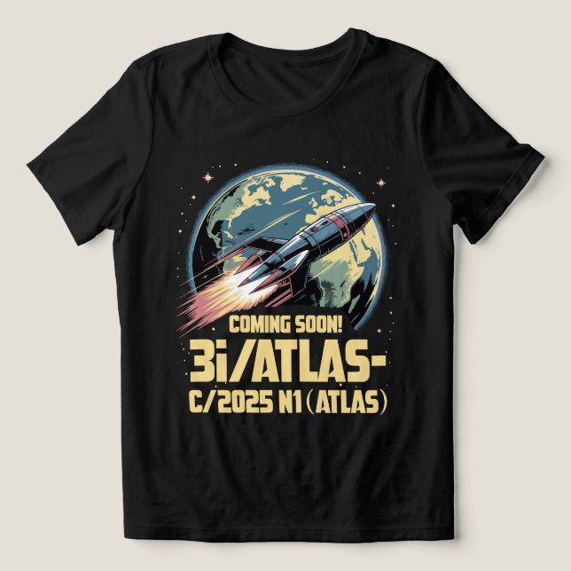 Chegada do Cometa Alien 3I/Atlas C/2025 N1 2025 (Design frontal)