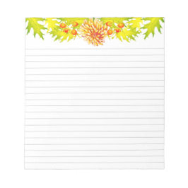 Chegada do outono em um Bloco de Notas de Médio Po