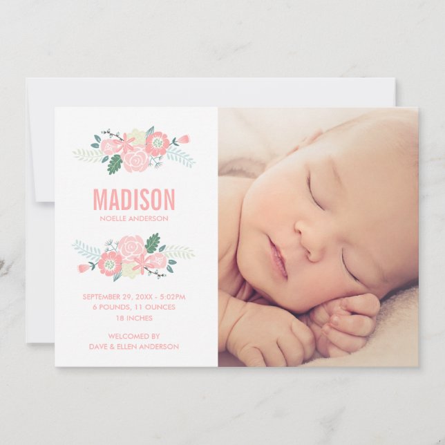 Chegada doce | Anúncio de Nascimento (Frente)