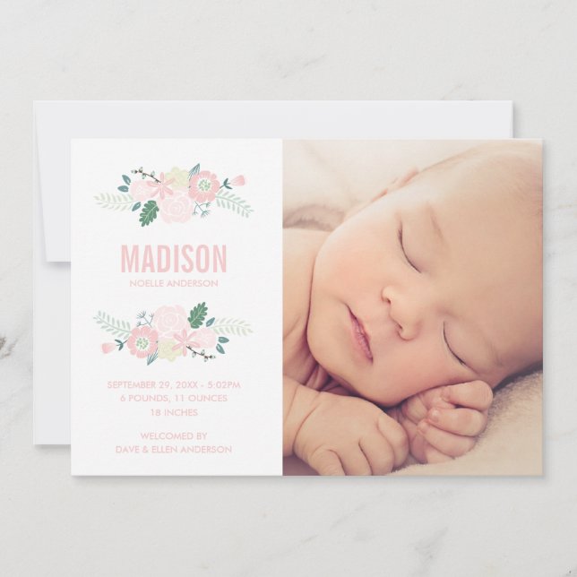 Chegada doce | Anúncio de Nascimento (Frente)