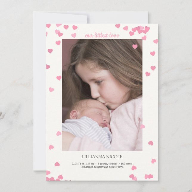 Chegou no nosso anúncio de nascimento da foto de n (Frente)