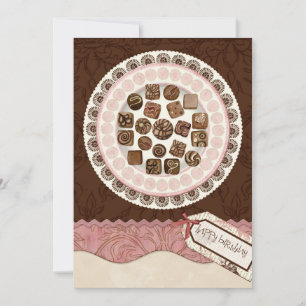 cheio de Convite de aniversário de Chocolates