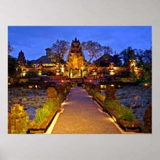 cheio de poster (24"x18") Cafe Lotus Temple Ubud B