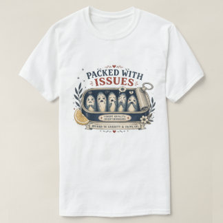 Cheio de Problemas Camiseta de Peixes Sardinha Enl